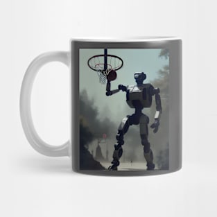 Humanoid Robot Playing Basketball Mug